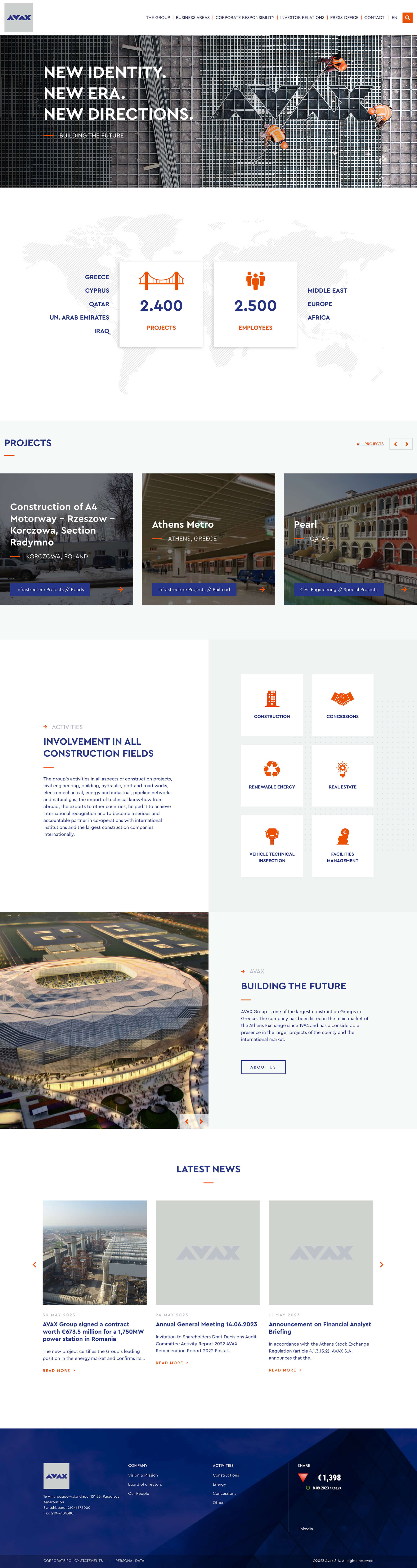 AVAX Development website screenshot by EMPIST